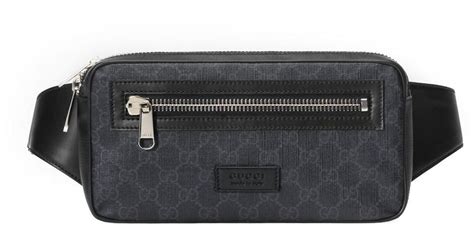 marsupio nerso scritta gucci|Marsupio GG in tessuto GG Supreme nero .